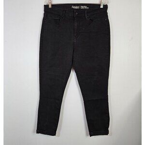 Levis Signature Levi‎ Strauss High-Rise Ankle Skinny Jeans Black Womens Size 14